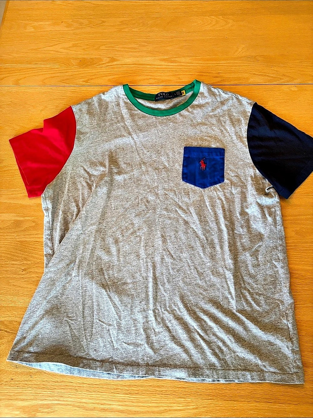 Polo Ralph Lauren Color-Blocked Cotton Pocket T-Shirt Color Block Pocket Tee